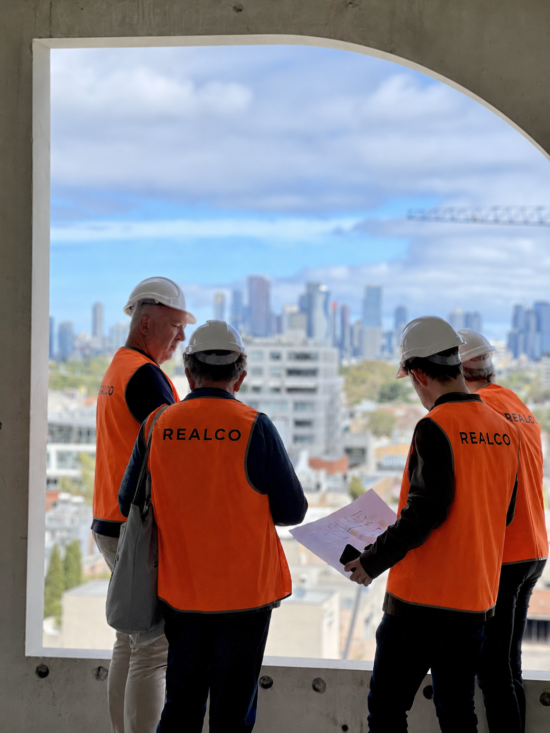 The Realco team on site in Melbourne