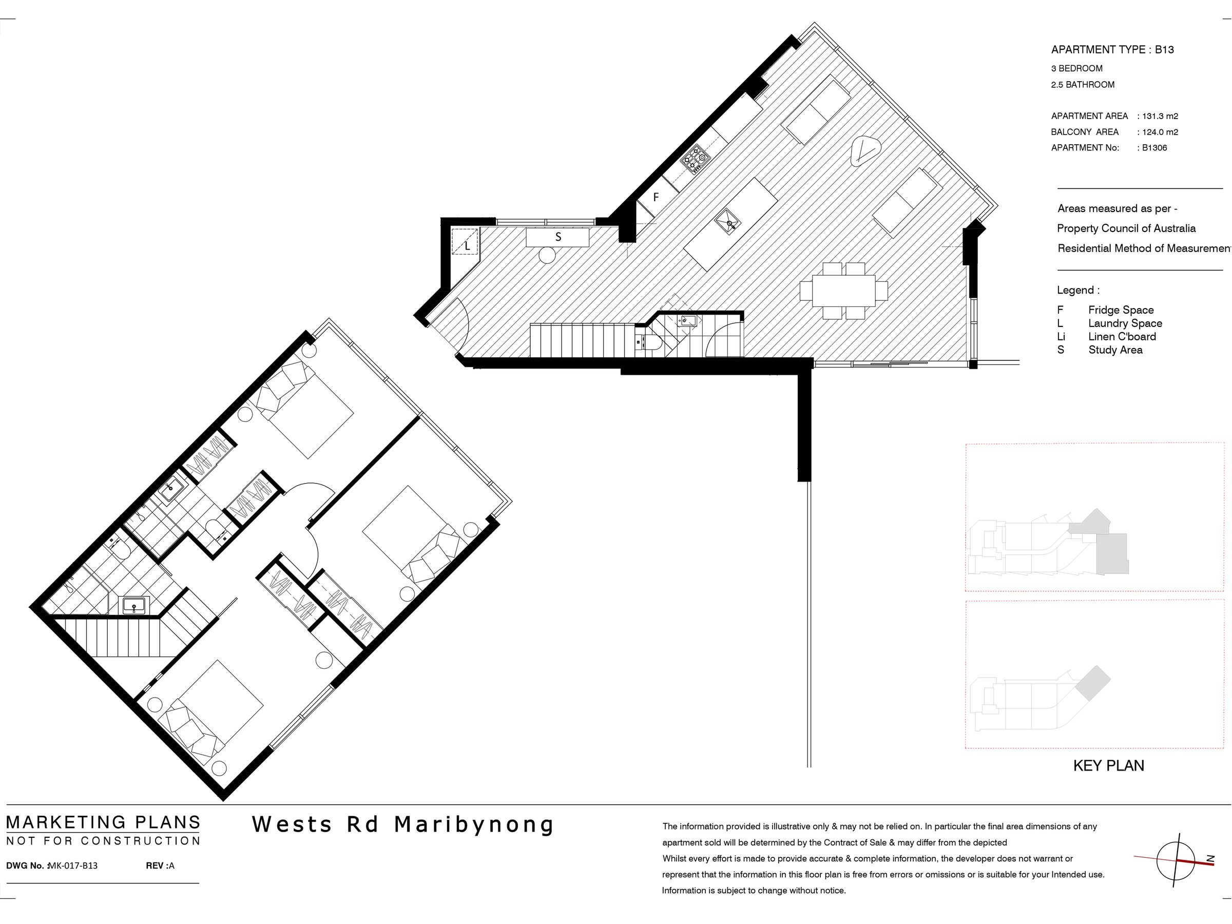 Floor plan for 1306 / 2 Wests Road, Maribyrnong