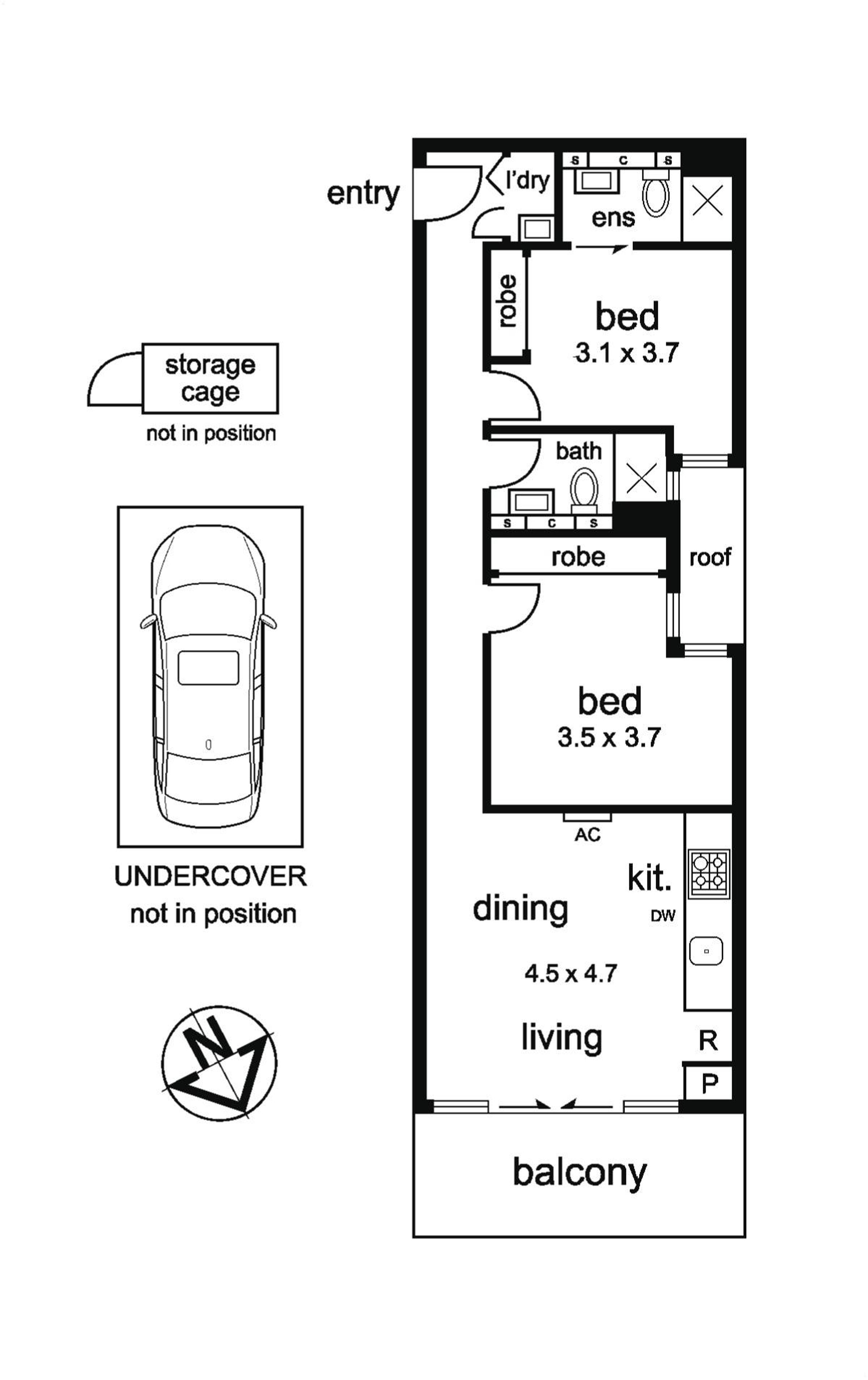 Floor plan for 103 / 372 Johnson Street , Abbotsford