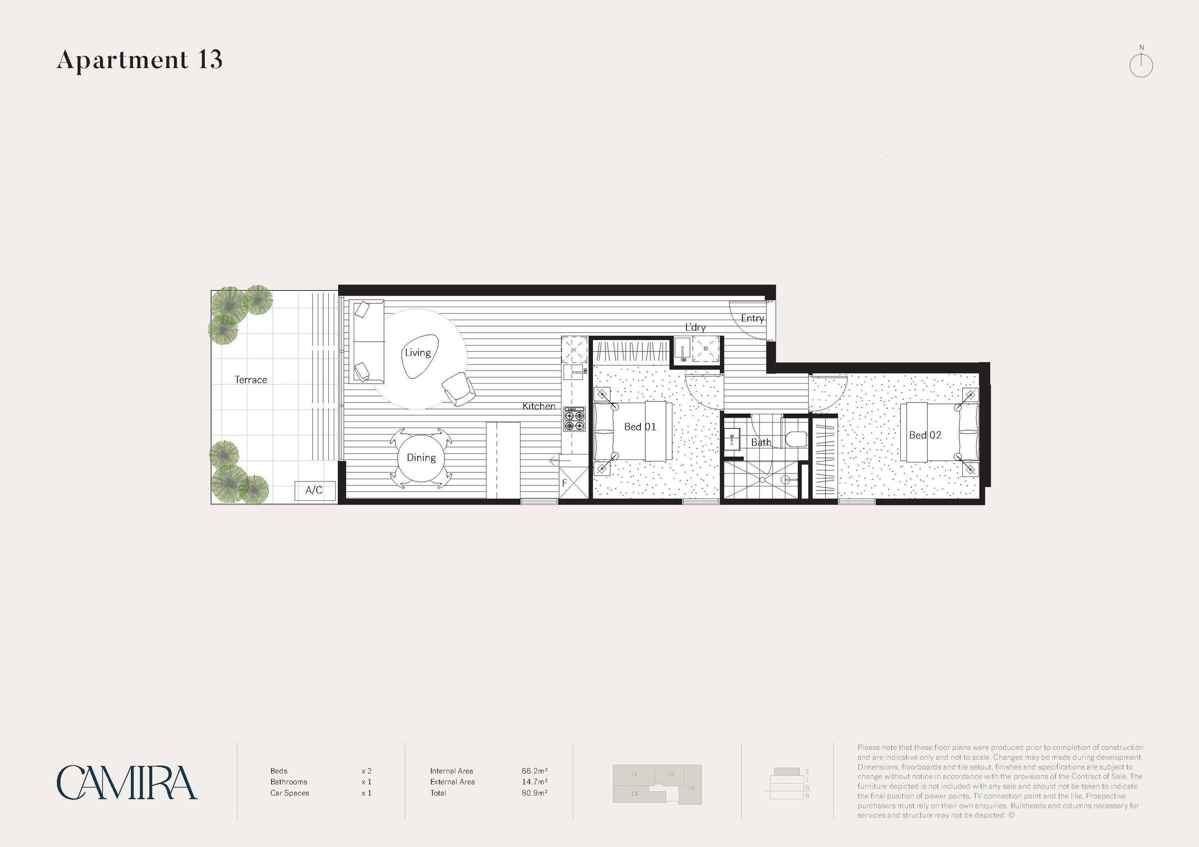 Floor plan for 13 / 14 Camira Street, Malvern East