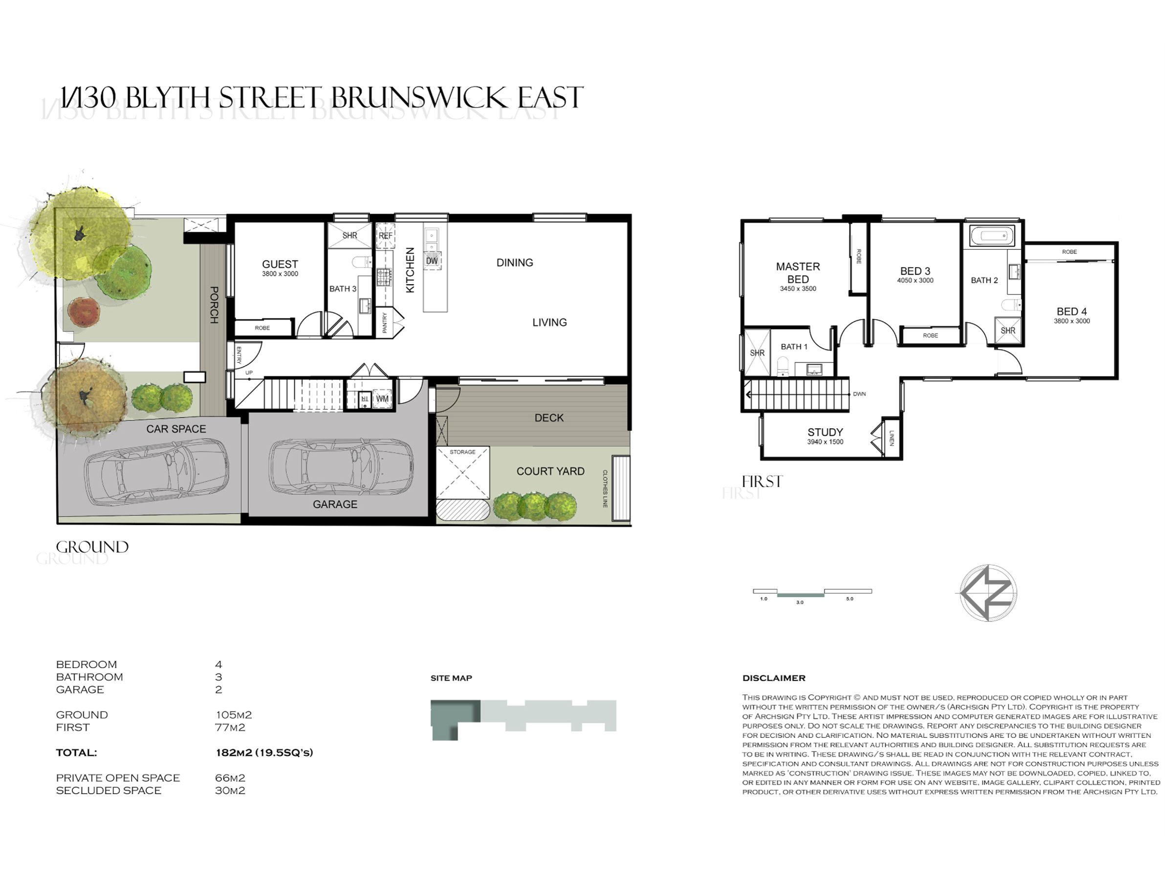 Floor plan for 1 / 130 Blyth Street, Brunswick East