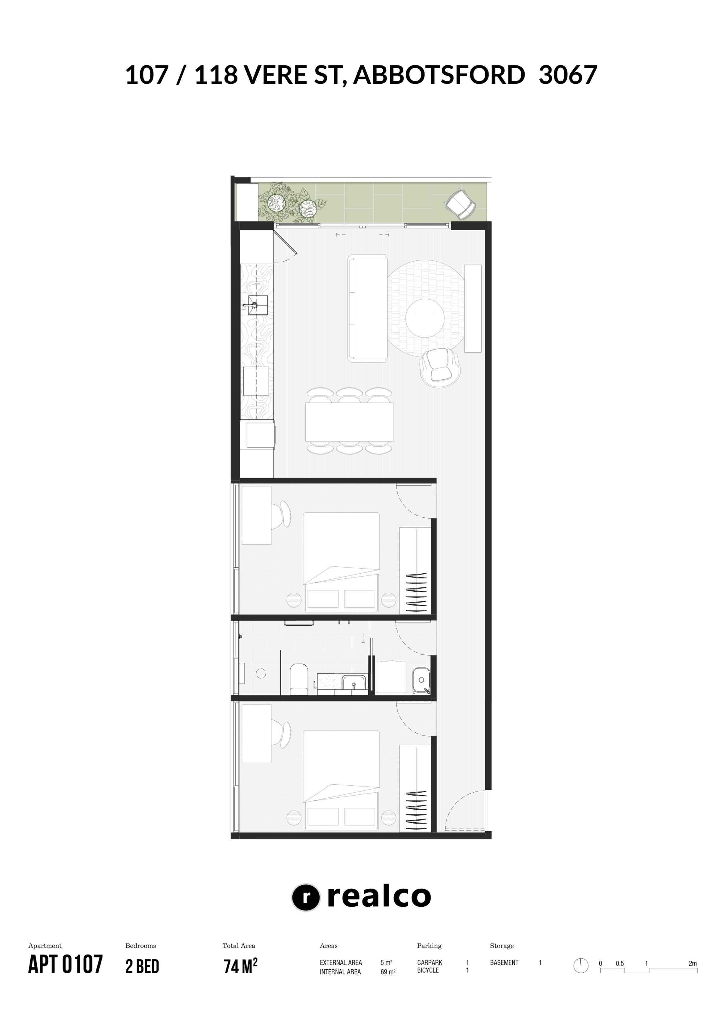 Floor plan for 107 / 118 Vere St, Abbotsford