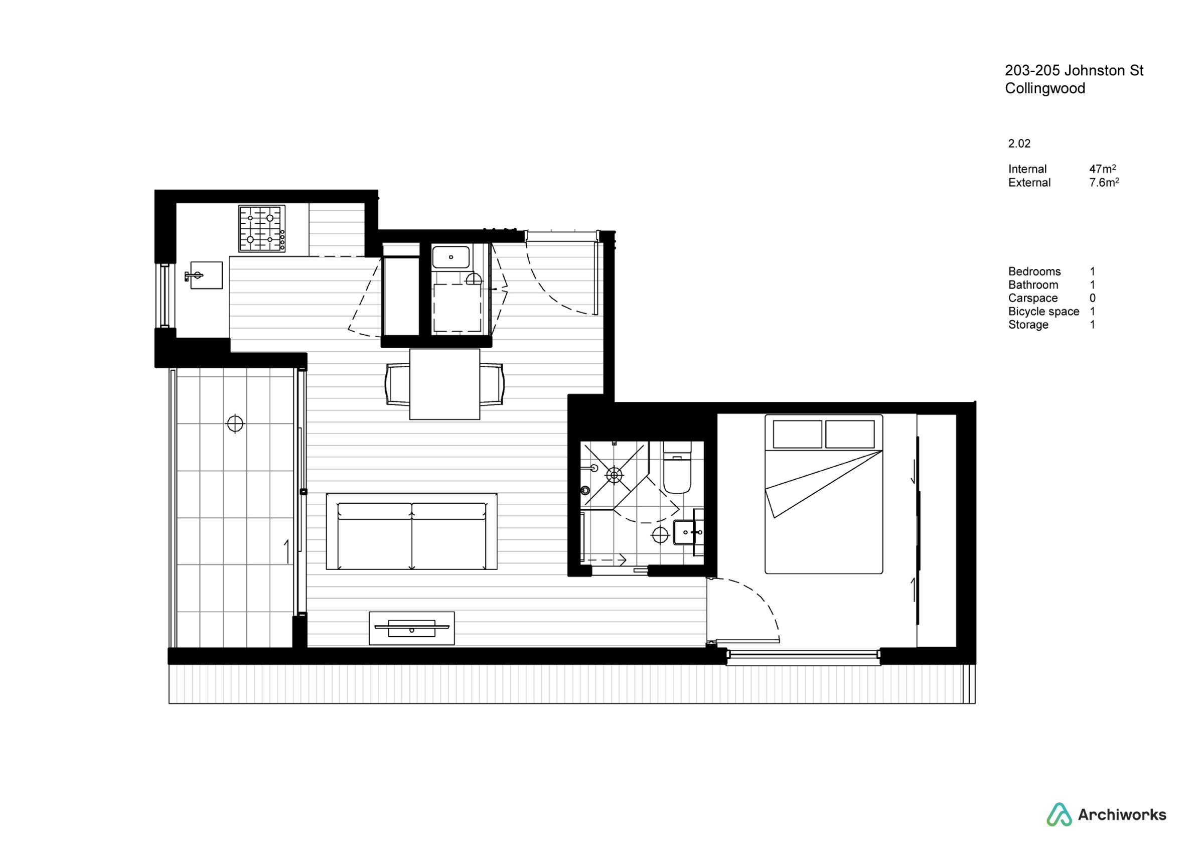 Floor plan for 202 / 203 Johnston Street, Collingwood