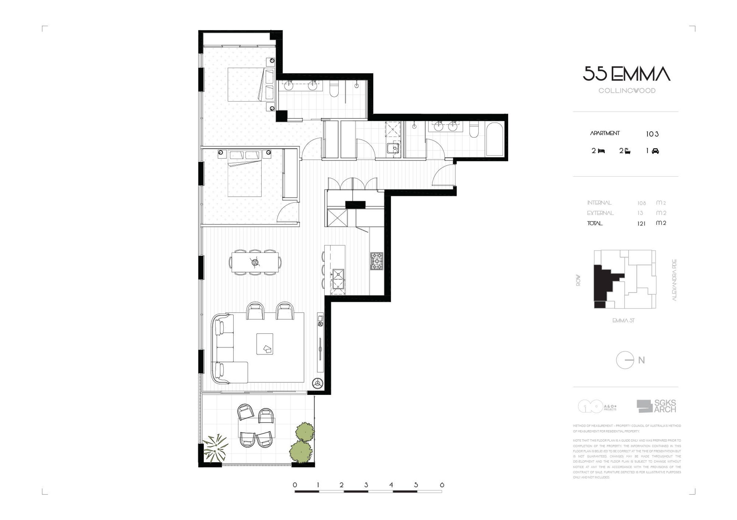 Floor plan for 103 / 55 Emma Street, Collingwood