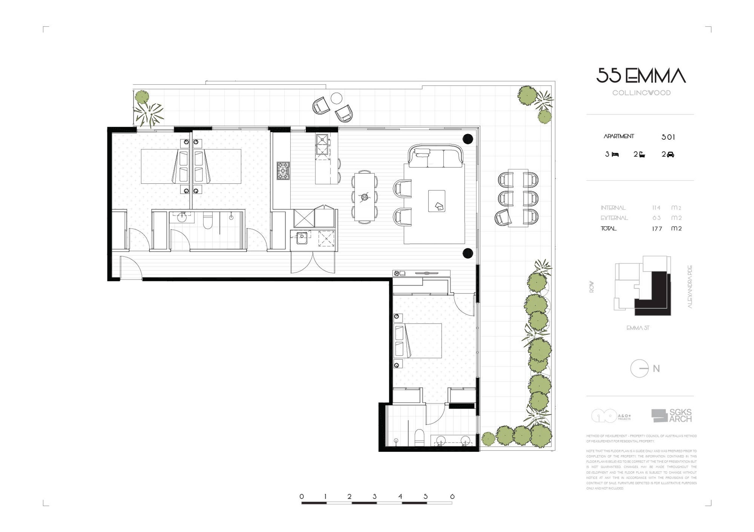 Floor plan for 501 / 55 Emma Street, Collingwood