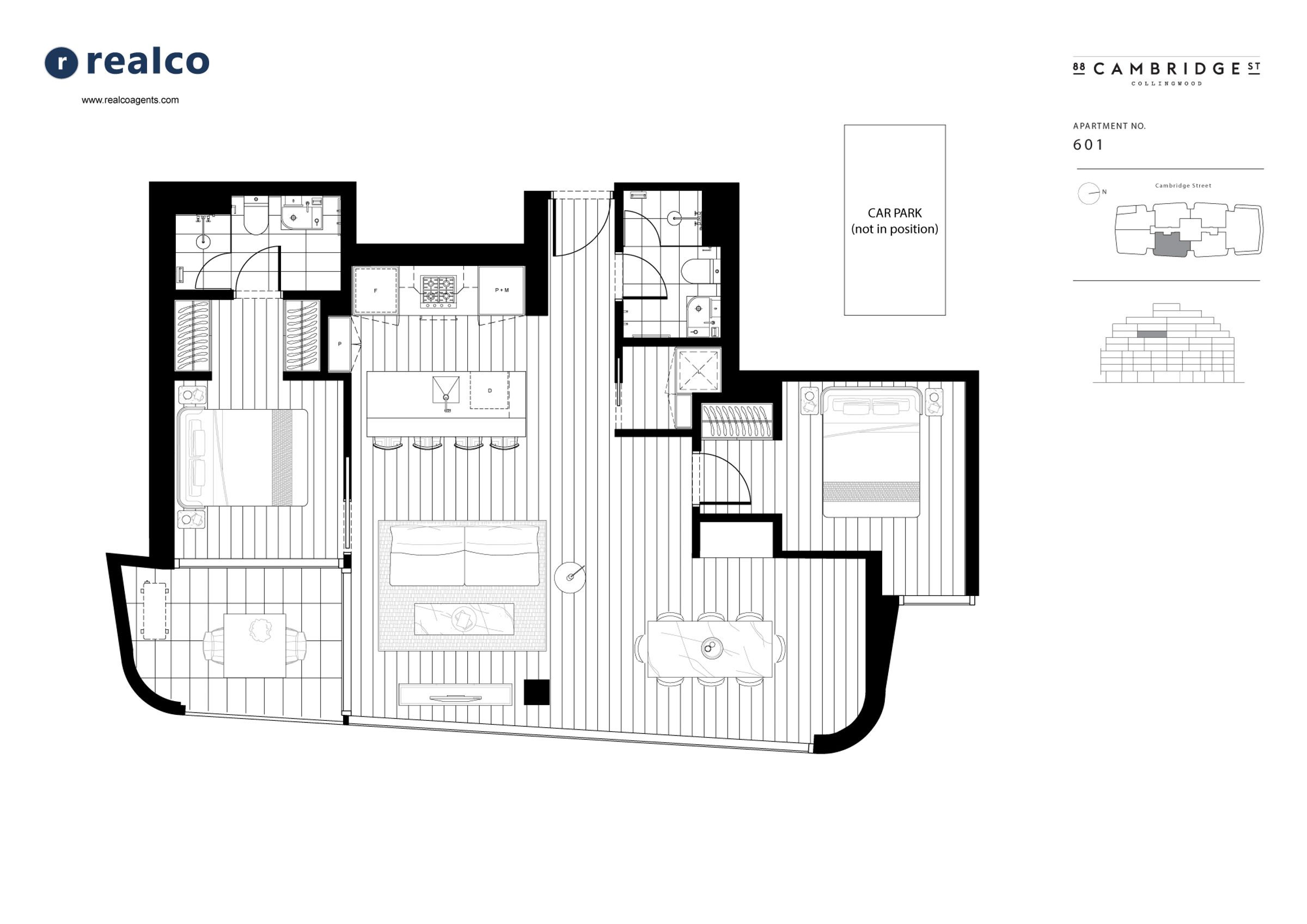 Floor plan for 601 / 88 Cambridge Street, Collingwood