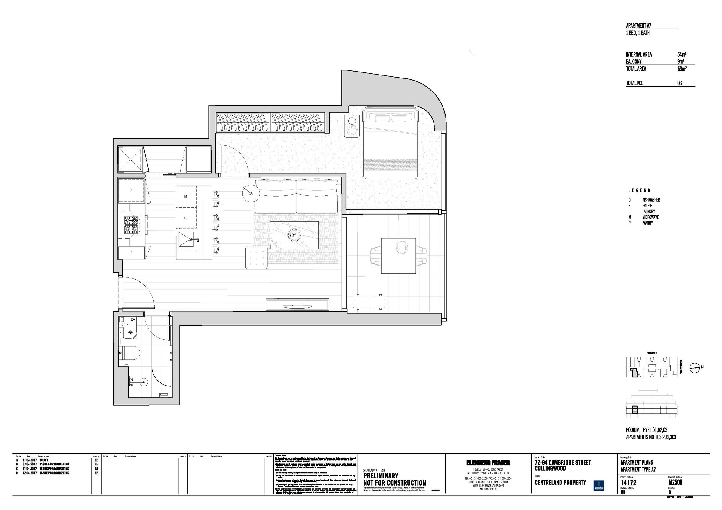 Floor plan for 103 / 88 Cambridge Street, Collingwood